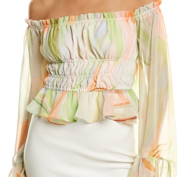 NWOT- Hutch multicolor pattern crop top - Picture 1 of 9